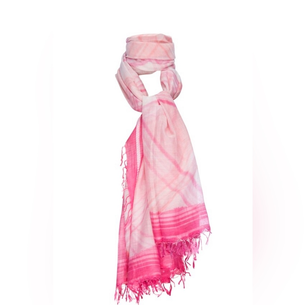 Pink Tie-Dye Scarf